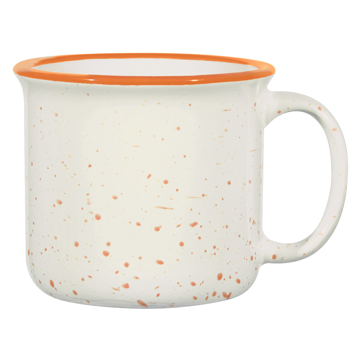 15 Oz. Blaze Campfire Mug - White With Orange
