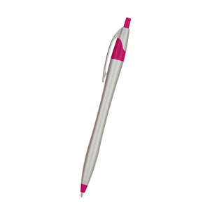 Dart Pen - Silver With Fuchsia