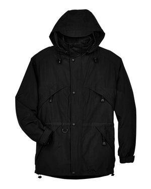 North End Adult 3-in-1 Parka with Dobby Trim - Black
