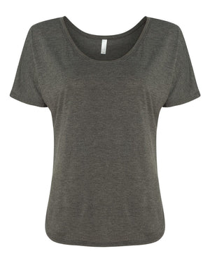 BELLA + CANVAS Ladies' Slouchy T-Shirt - Dark Grey Heather