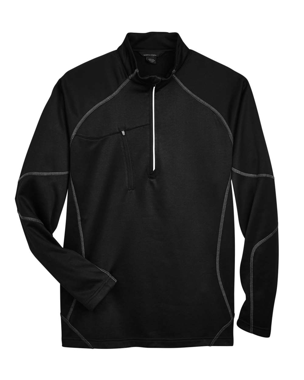 North End Adult Catalyst Performance Fleece Quarter-Zip - Black