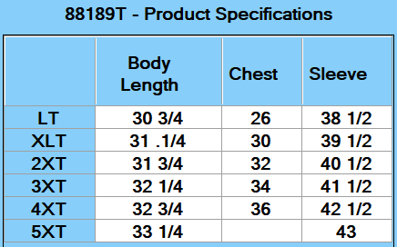 CORE365 Men's Tall Brisk Insulated Jacket - Specs