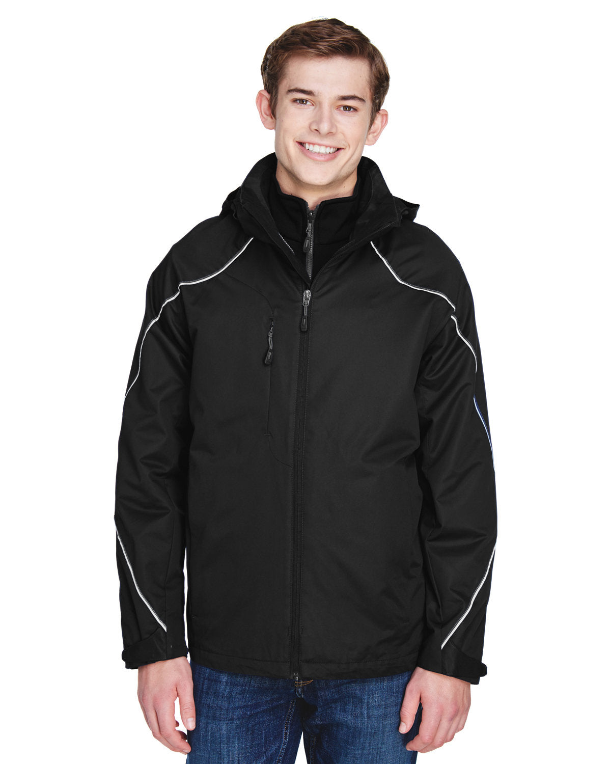 North End Men's Tall Angle 3-in-1 Jacket with Bonded Fleece Liner - Front