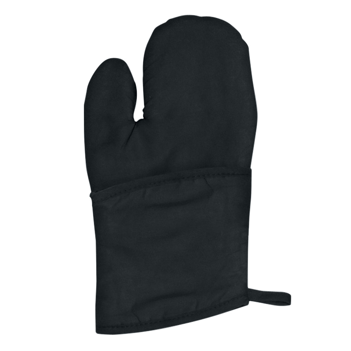 Quilted Cotton Canvas Oven Mitt - Black