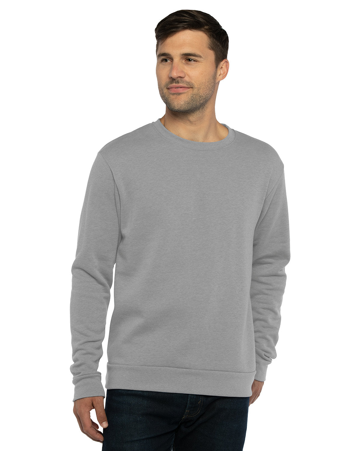 Next Level Apparel Unisex Pullover PCH Crewneck Sweatshirt - Heather Gray