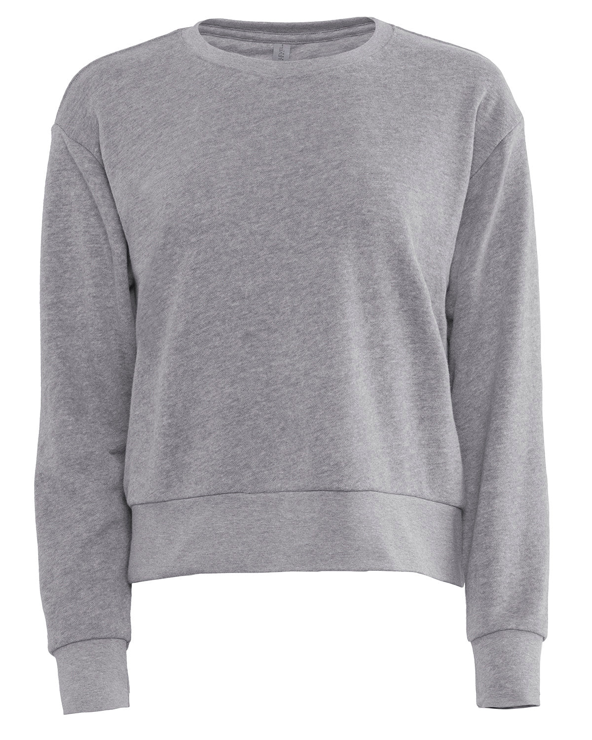 Next Level Apparel Ladies' Laguna Sueded Sweatshirt - Heather Gray