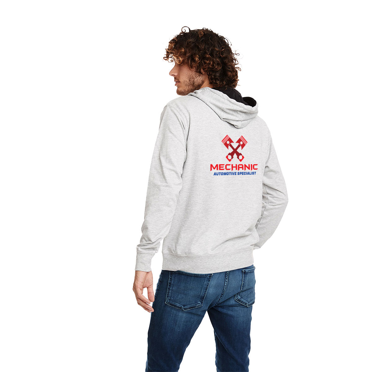 Next Level Unisex Laguna French Terry Pullover Hooded Sweatshirt - Back