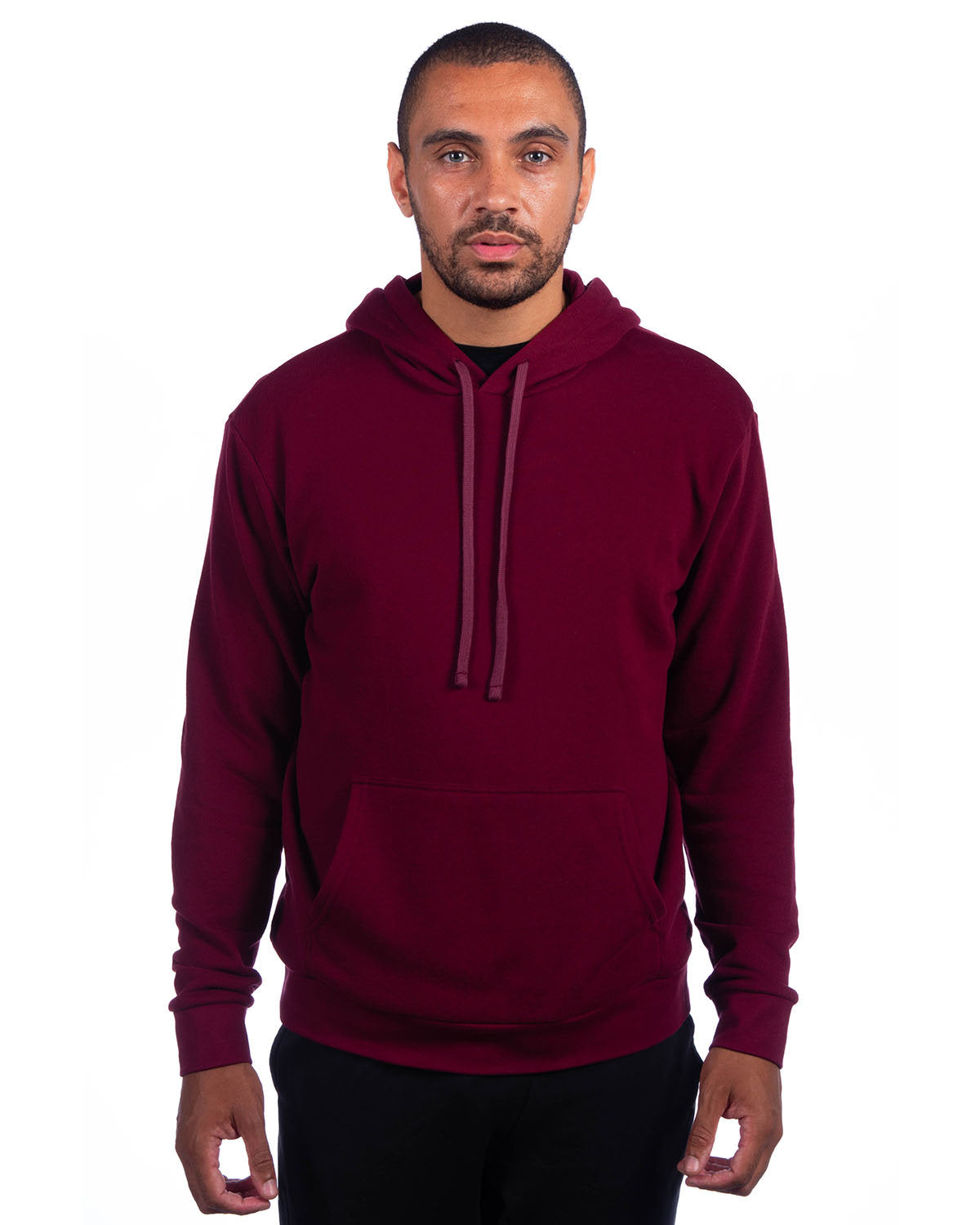 Next Level Apparel Adult Sueded French Terry Pullover Sweatshirt - Maroon