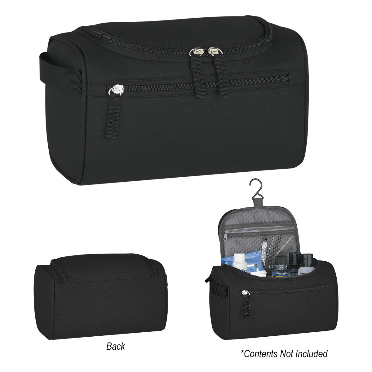 Deluxe Travel Toiletry Bag - Black