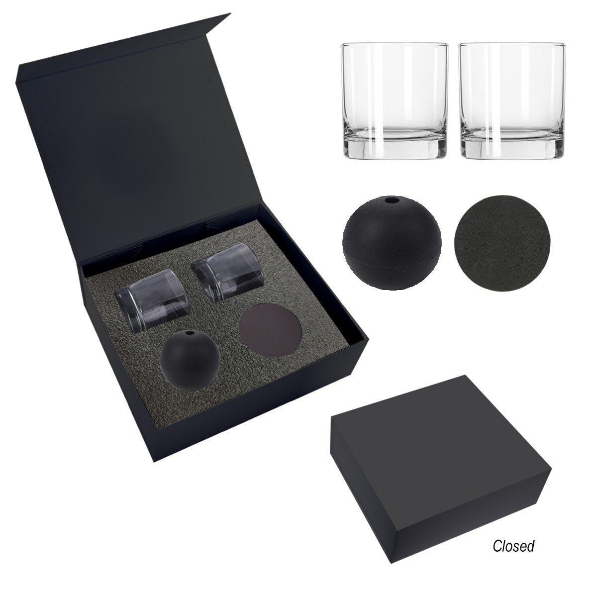 Ice-Sphere Whiskey Kit - Black/Black