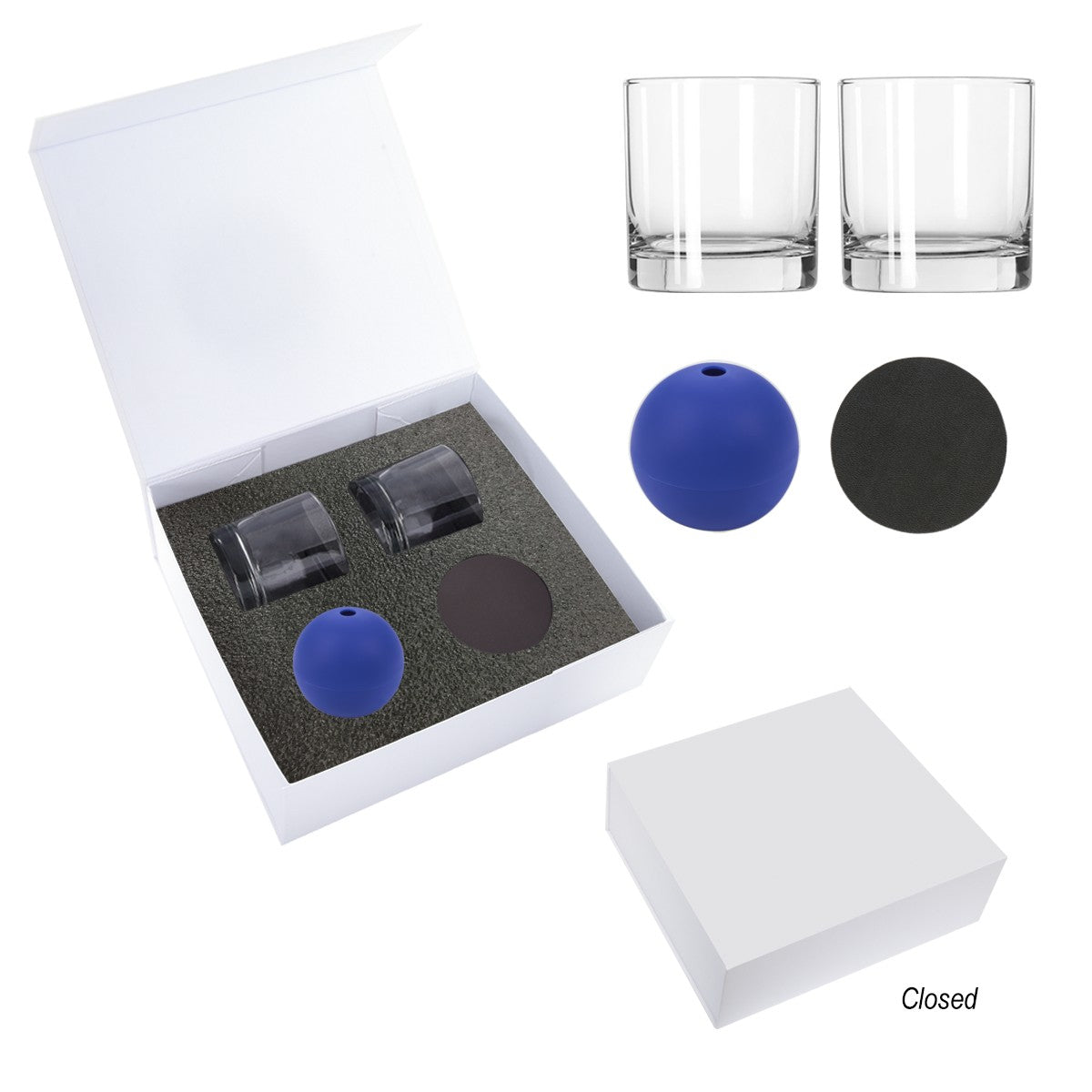 Ice-Sphere Whiskey Kit - Blue/White