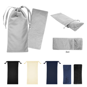 Eye Pillow With Polyester Drawstring Pouch - Black/Gray