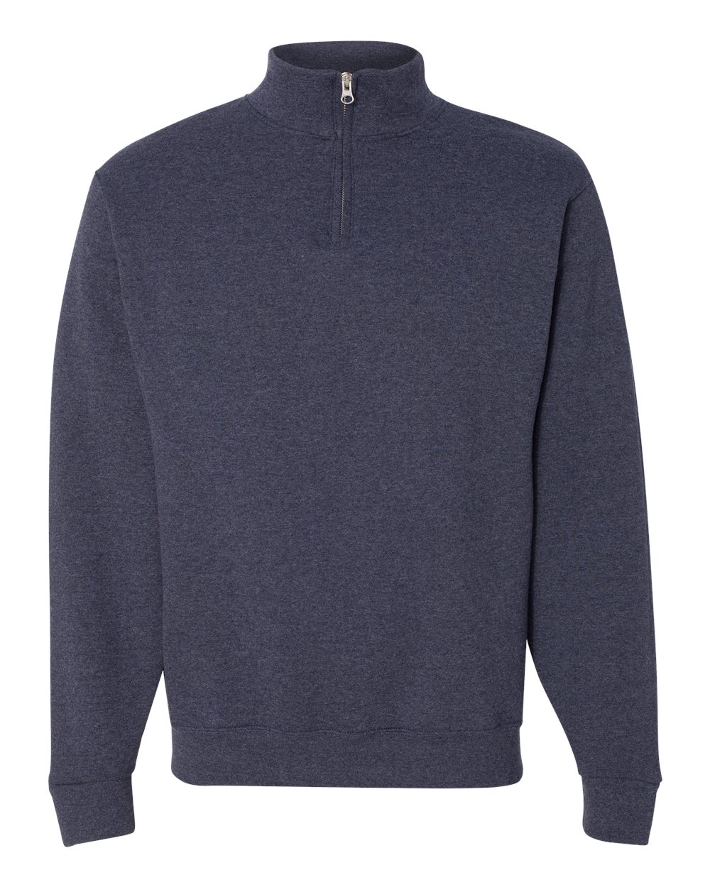 JERZEES Adult 8 oz. NuBlend® Quarter-Zip Cadet Collar Sweatshirt - Vintage Heather Navy