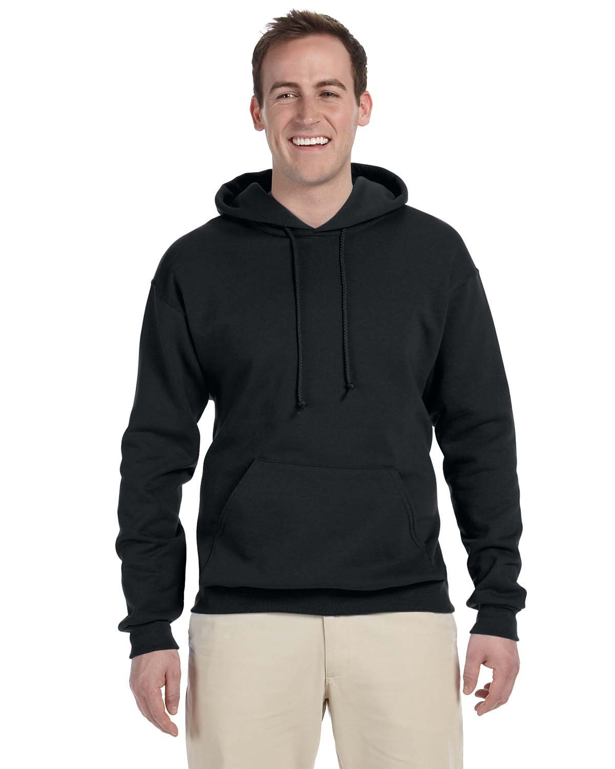 JERZEES Adult NuBlend® Fleece Pullover Hooded Sweatshirt - Black