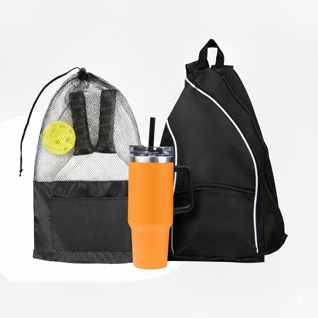 INTREPID PICKLEBALL KIT - Black/Orange