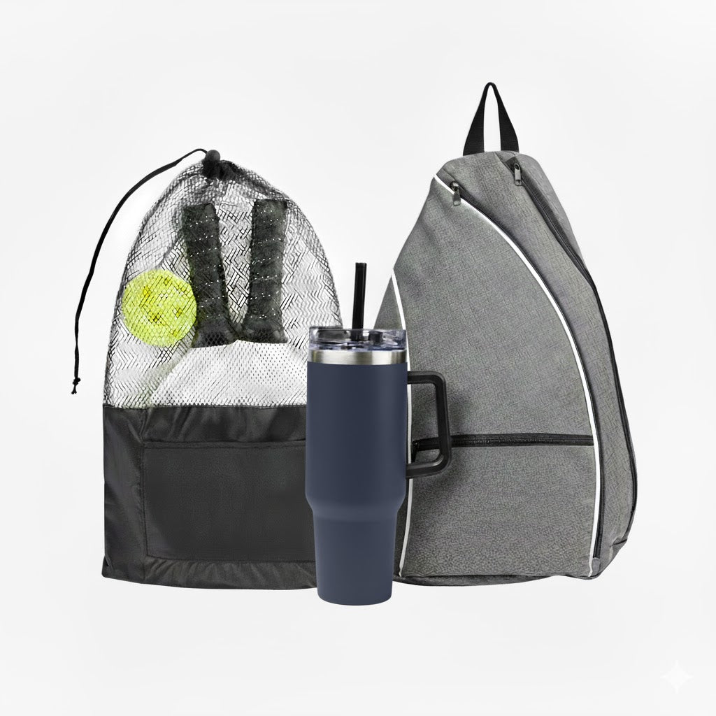 INTREPID PICKLEBALL KIT - Heather Gray/Navy Blue