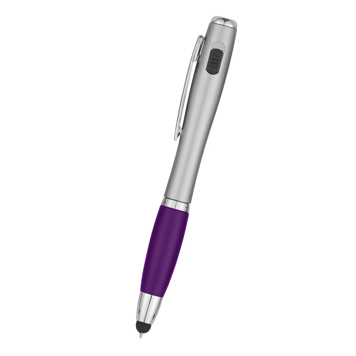 Trio Pen With LED Light And Stylus - Purple
