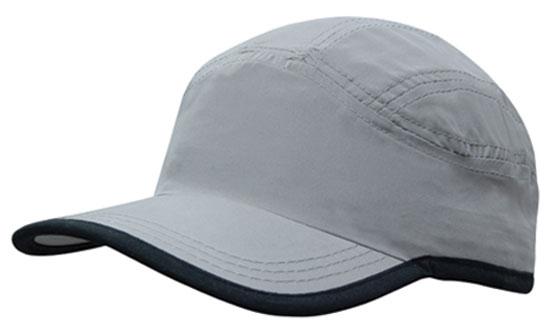 6 Panel Microfiber Sports Cap - Custom Embroidered -