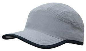 6 Panel Microfiber Sports Cap - Custom Embroidered -