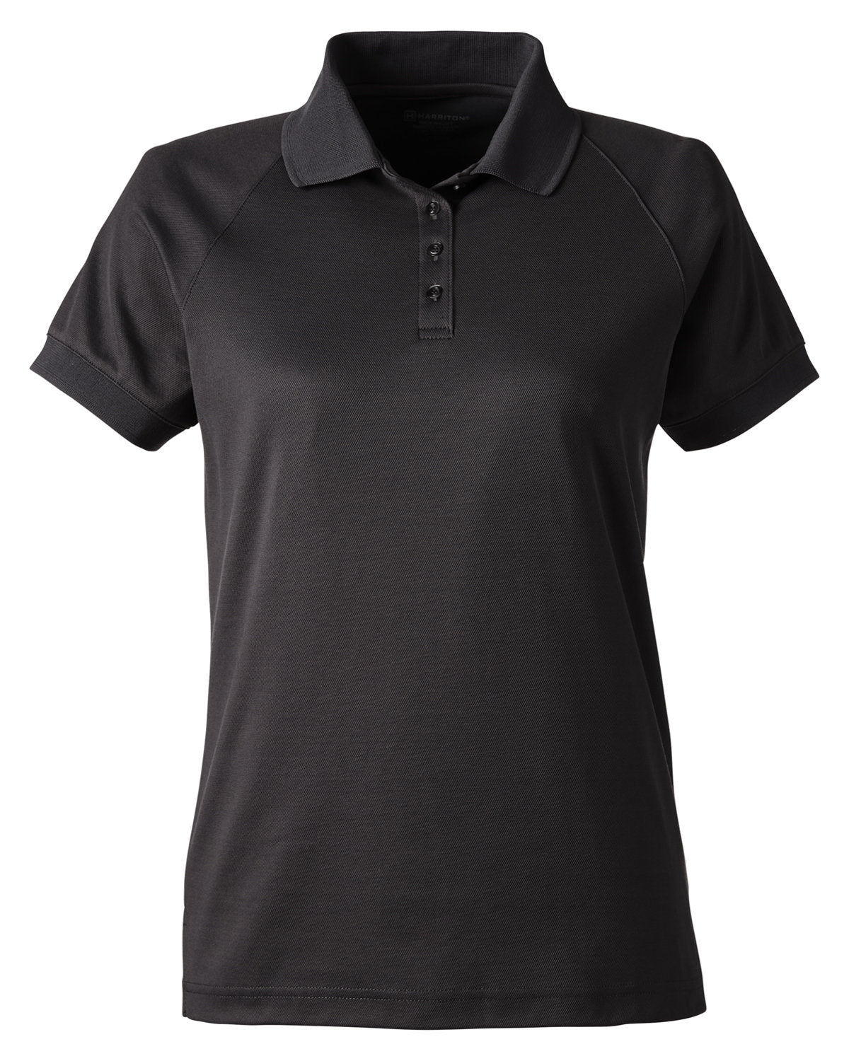Harriton Ladies' Charge Snag and Soil Protect Polo - Black