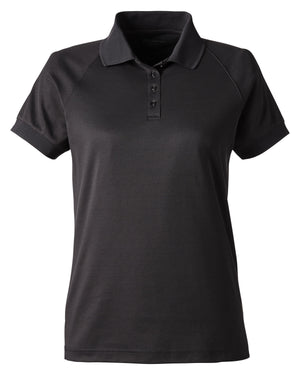 Harriton Ladies' Charge Snag and Soil Protect Polo - Black