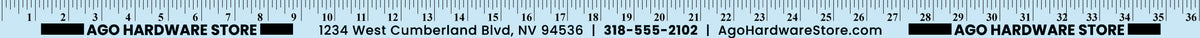 5/32" Colorful Enameled Yardsticks - Light Blue
