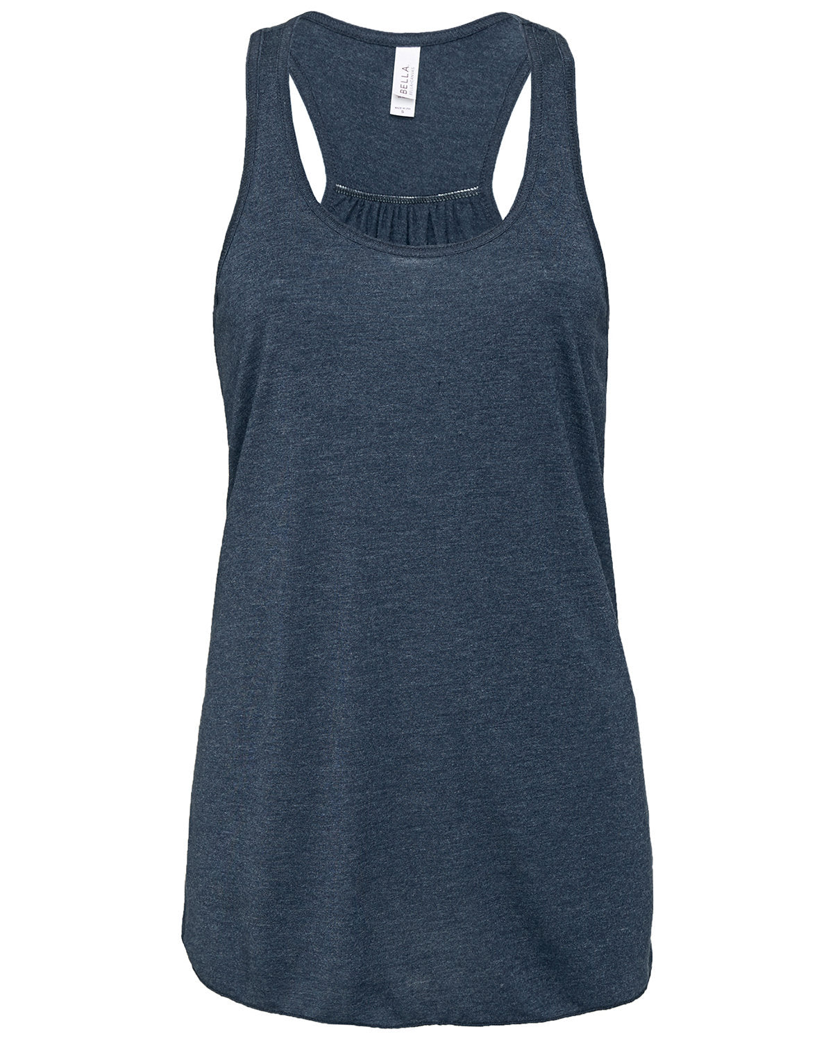 Bella + Canvas Ladies' Flowy Racerback Tank - Heather Navy