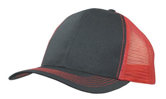 6 Panel Mesh Back Cap Breathable P-Twill - Custom Embroidered - HP3819 -
