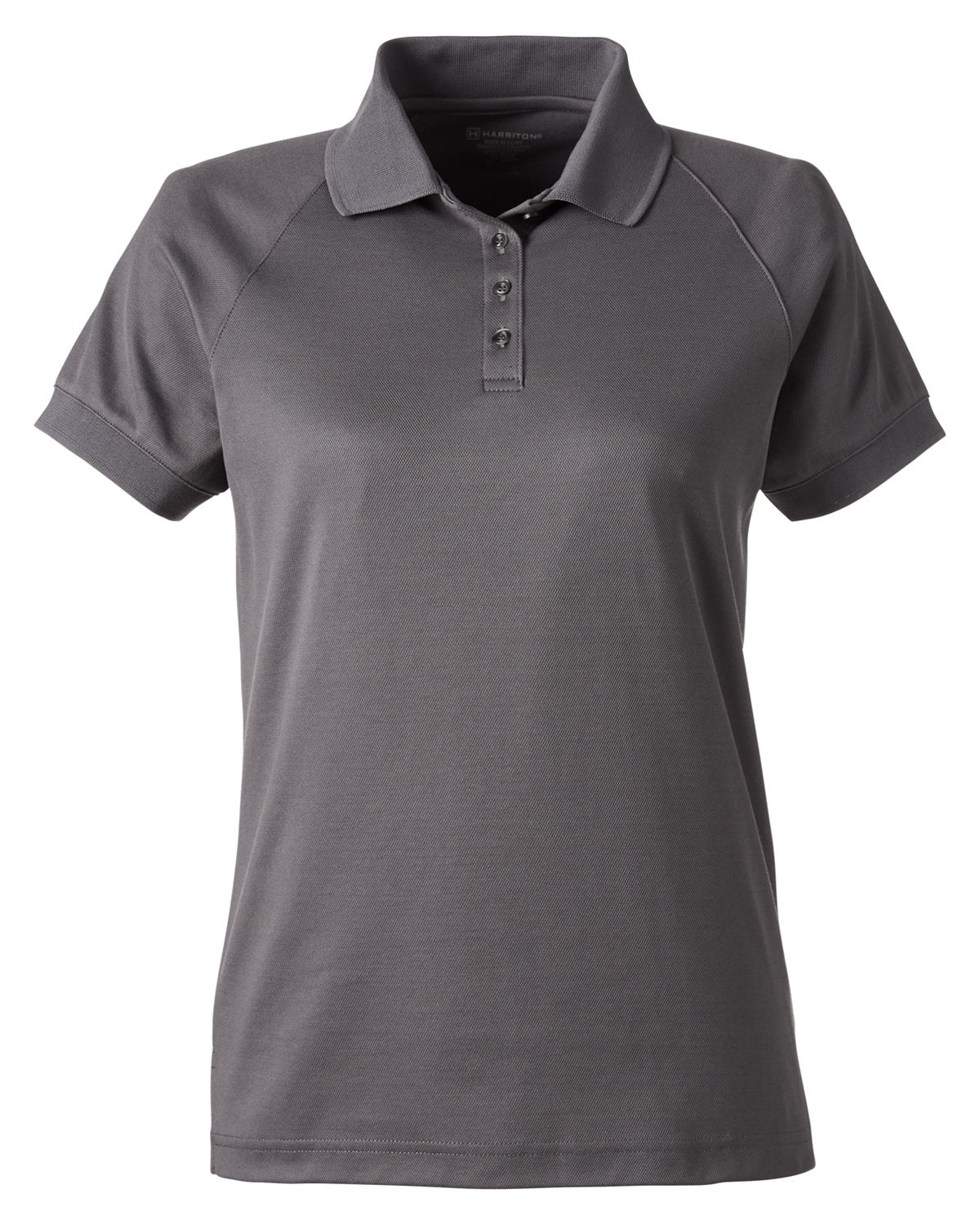 Harriton Ladies' Charge Snag and Soil Protect Polo - Dark Charcoal