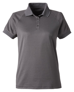 Harriton Ladies' Charge Snag and Soil Protect Polo - Dark Charcoal