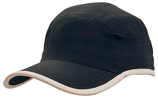 6 Panel Microfiber Sports Cap - Custom Embroidered -