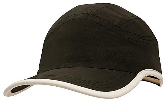 6 Panel Microfiber Sports Cap - Custom Embroidered -
