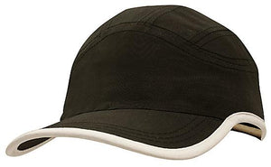 6 Panel Microfiber Sports Cap - Custom Embroidered -