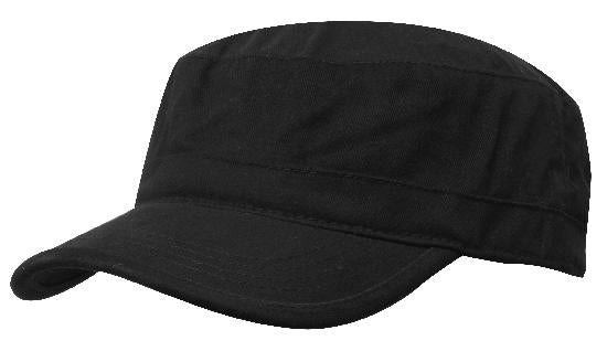 Brushed Sports Twill Military Cap - Custom Embroidered -