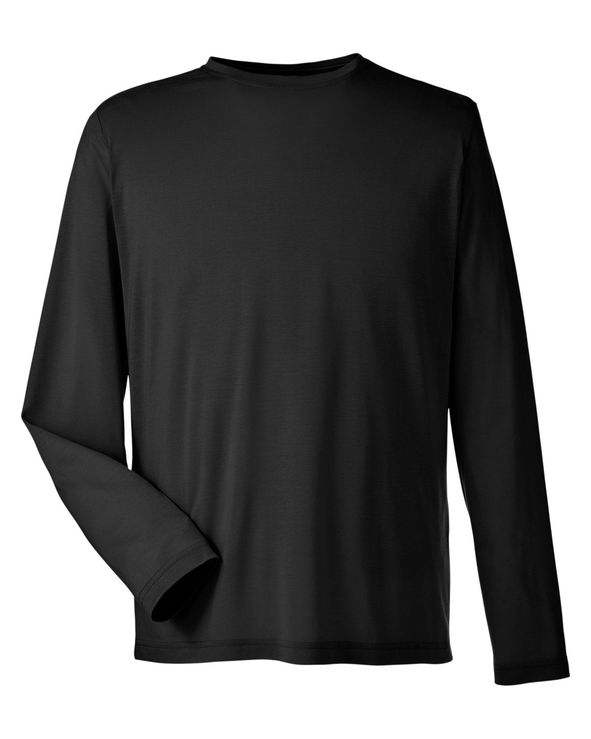 Core365 Adult Fusion ChromaSoft™ Performance Long-Sleeve T-Shirt - Black