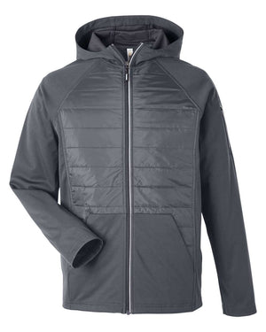 CORE365 Unisex Techno Lite Hybrid Hooded Jacket - Carbon