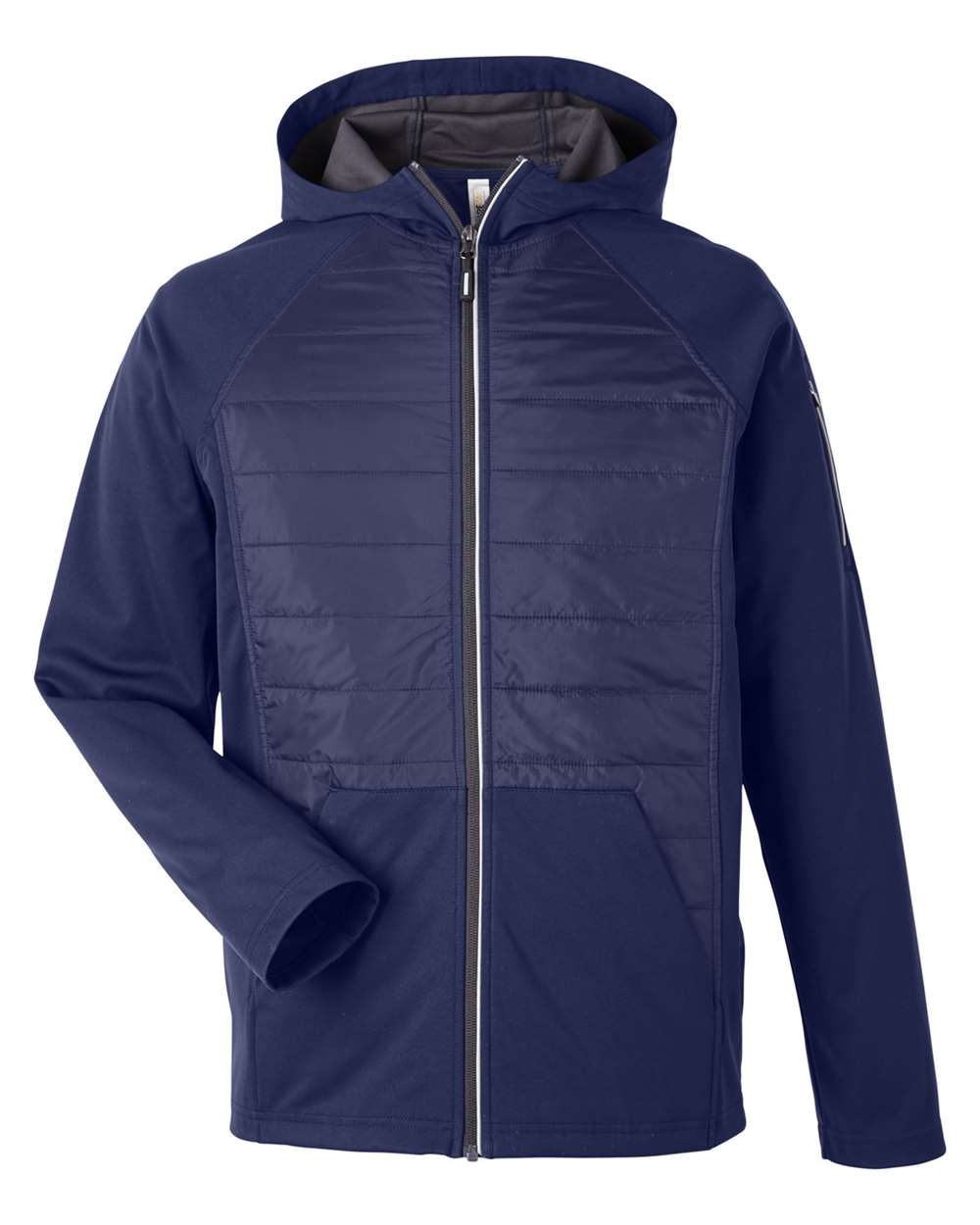 CORE365 Unisex Techno Lite Hybrid Hooded Jacket - Classic Navy