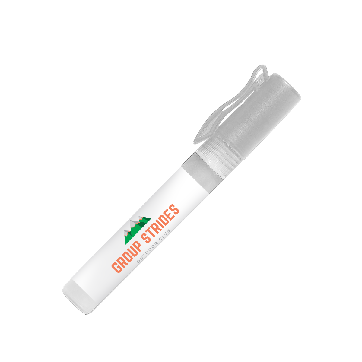8 ml Hand Cleanser Spray with Full Color - Frosted Clear