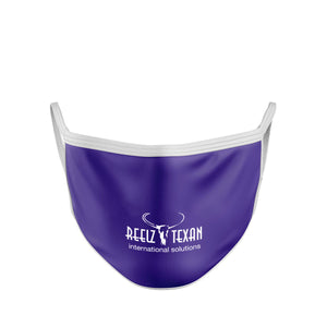 2 Ply Sublimated Polyester Face Mask - White
