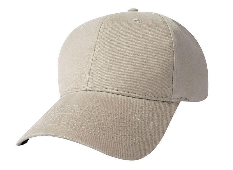 Superior Weight Chino Twills with Velcro Closure and Stiff Peak - Custom Embroidered - Stone