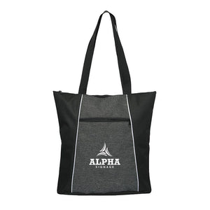 Two-Tone Heathered Tote Bag - Gray Heather
