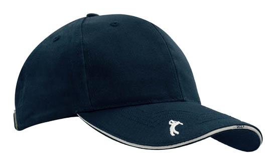 6 Panel Chino Twill Golf Cap - Custom Embroidered -