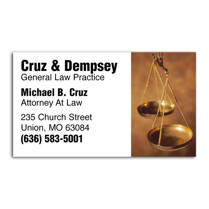 Business Card Magnet - Scales Of Justice