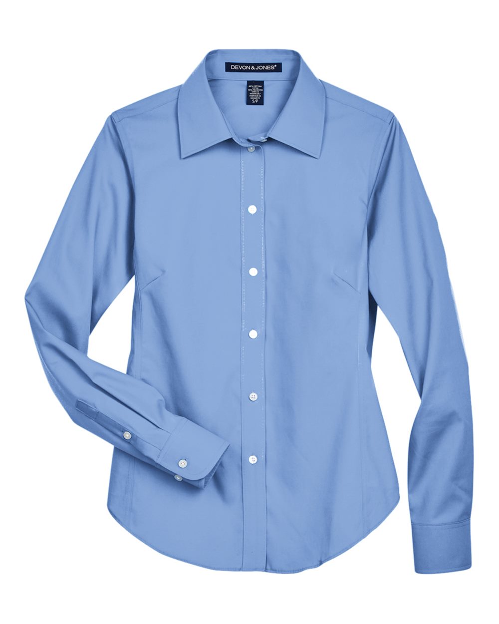 Devon & Jones Ladies' Crown Collection® Solid Oxford Woven Shirt - Light Blue