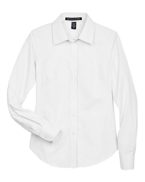 Devon & Jones Ladies' Crown Collection® Solid Oxford Woven Shirt - White