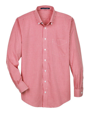 Devon & Jones Men's Crown Collection® Gingham Check Woven Dress Shirt - Red