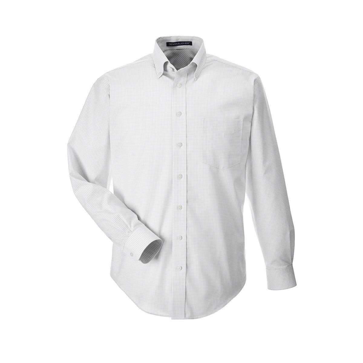 Men's Crown Woven Collection™ Gingham Check - Silver