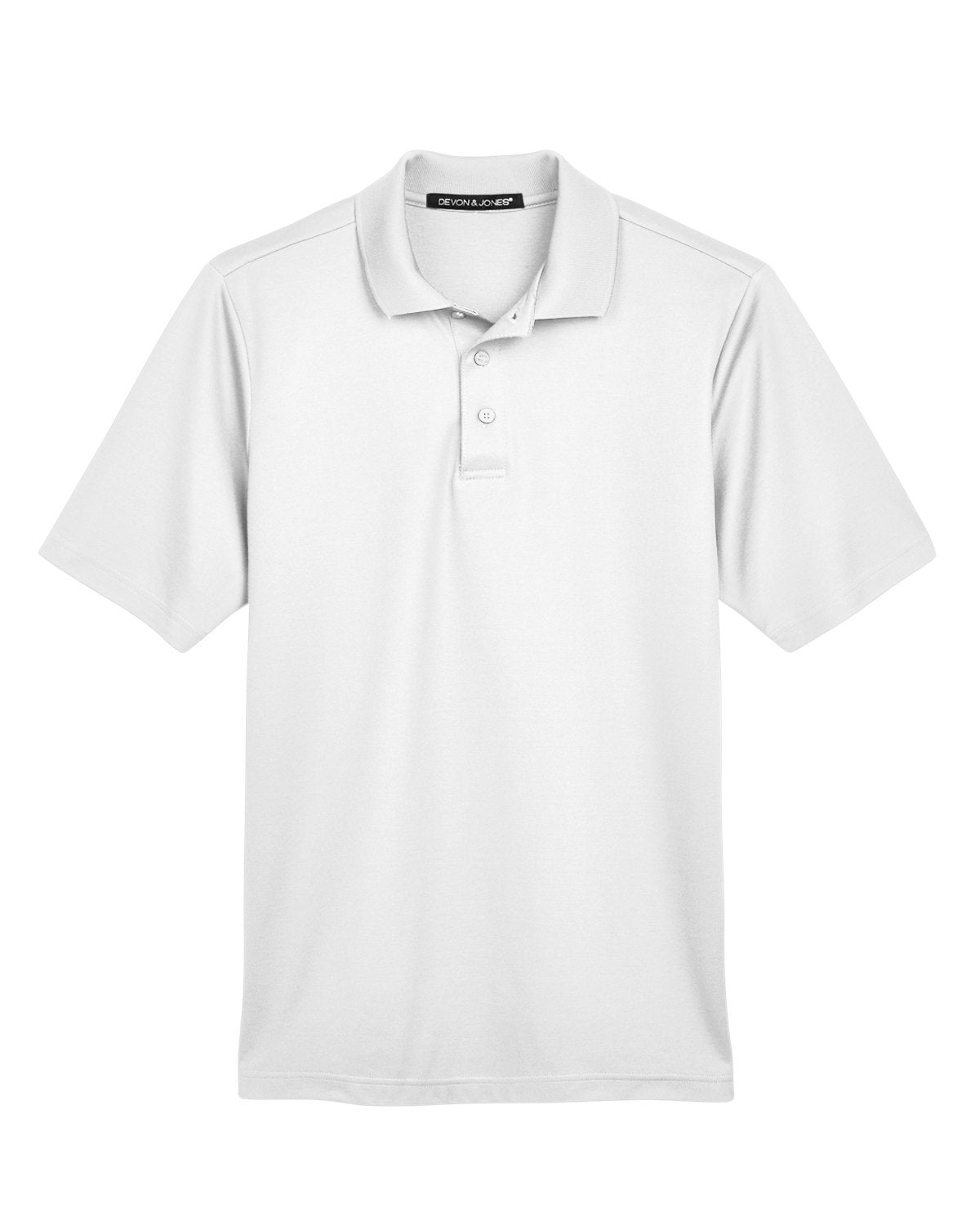Devon & Jones CrownLux Performance® Tall Plaited Polo - White