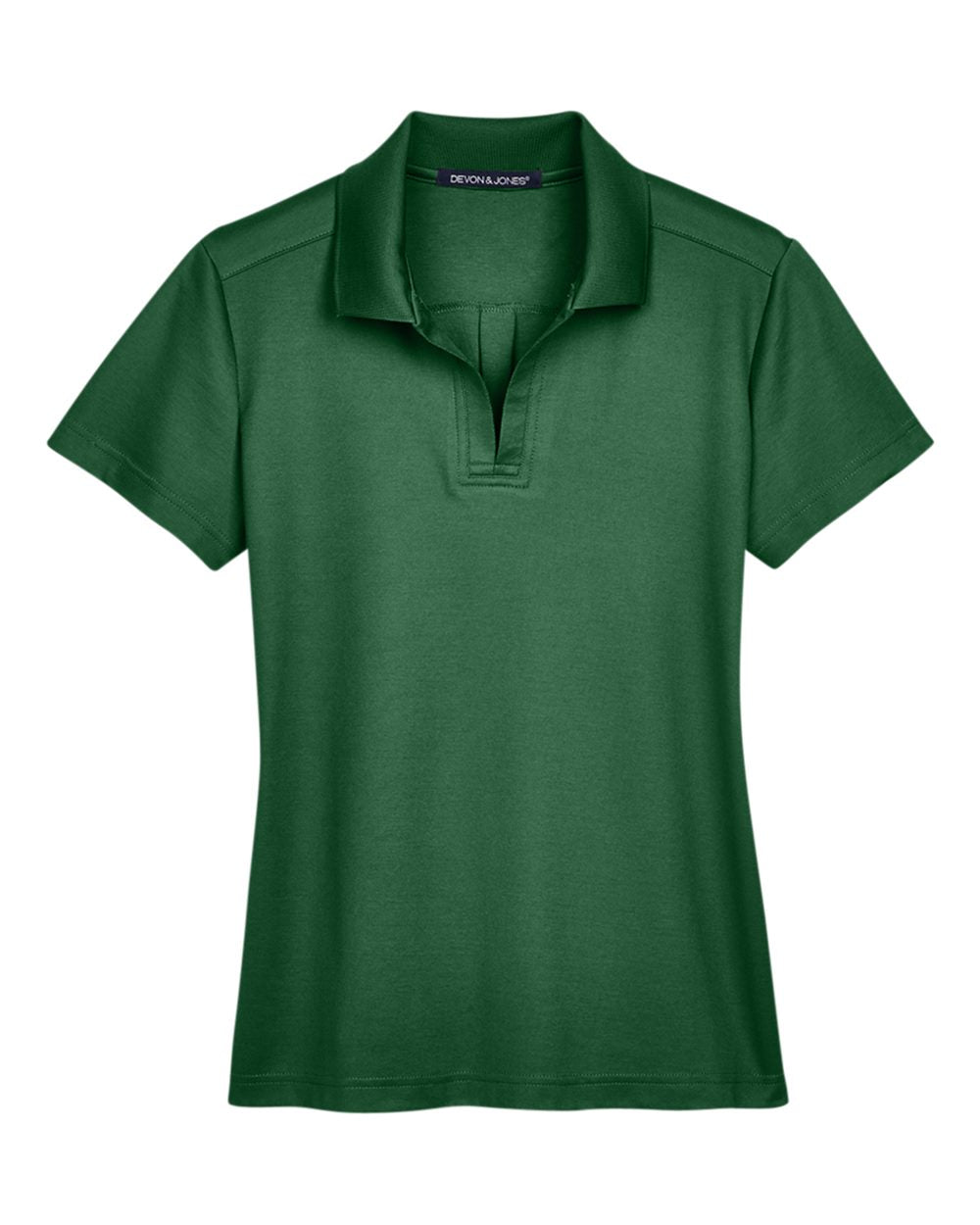 Devon & Jones CrownLux Performance™ Ladies' Plaited Polo - Forest