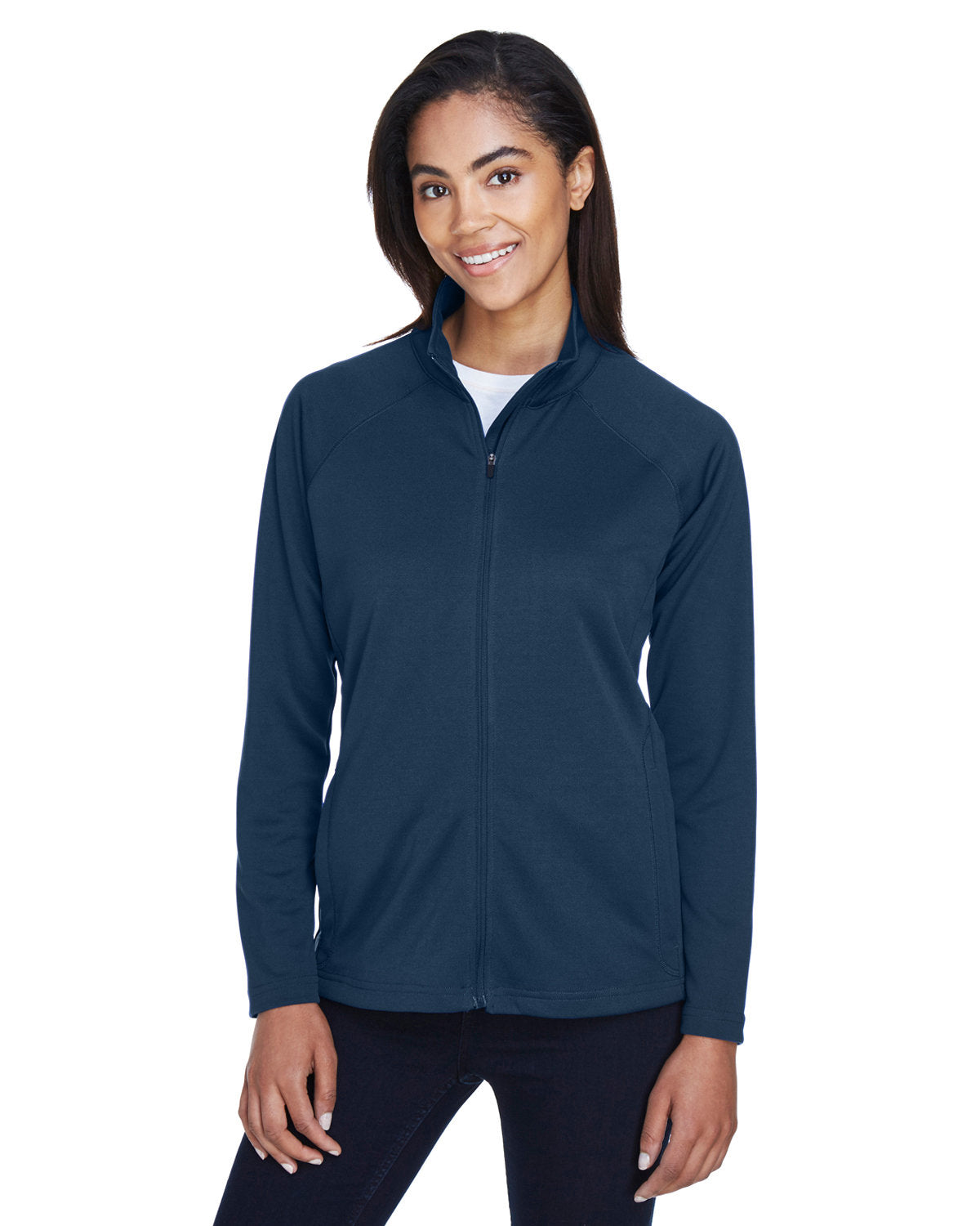 Devon & Jones Ladies' Stretch Tech-Shell® Compass Full-Zip - Navy